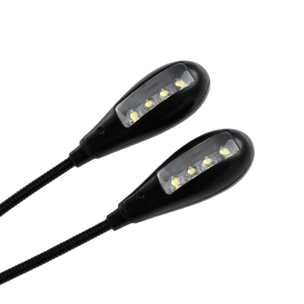 Usb Light Double Pole Double Head 8 Light Music Score Light Notebook Clip Light Twist Head Light Reading Light
