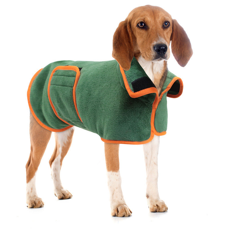 Dog Bathrobe Pet Drying Coat Microfiber Absorbent Beach Towel For Dogs Cats Fast Dry