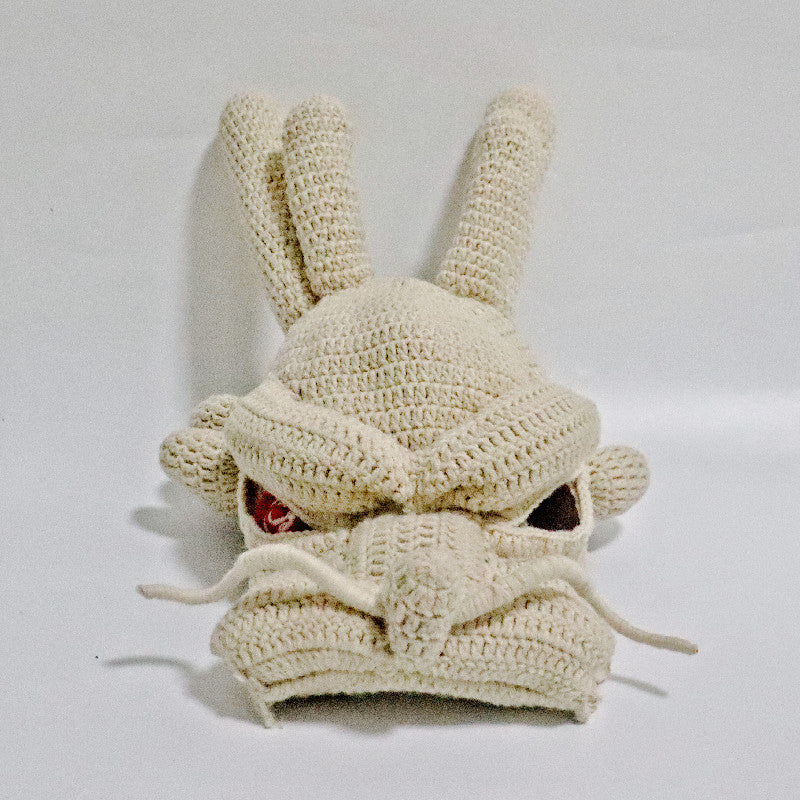 Faucet Dragon Hat Handmade Knitted Crochet Sunshade