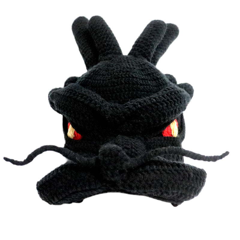 Faucet Dragon Hat Handmade Knitted Crochet Sunshade