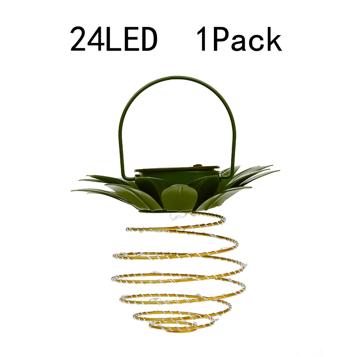 Solar Pineapple Light Wrought Iron Lantern Led Copper Wire String Light