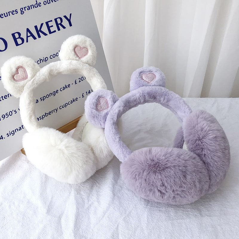 Winter Bear Ears Foldable Warm-keeping Earmuffs