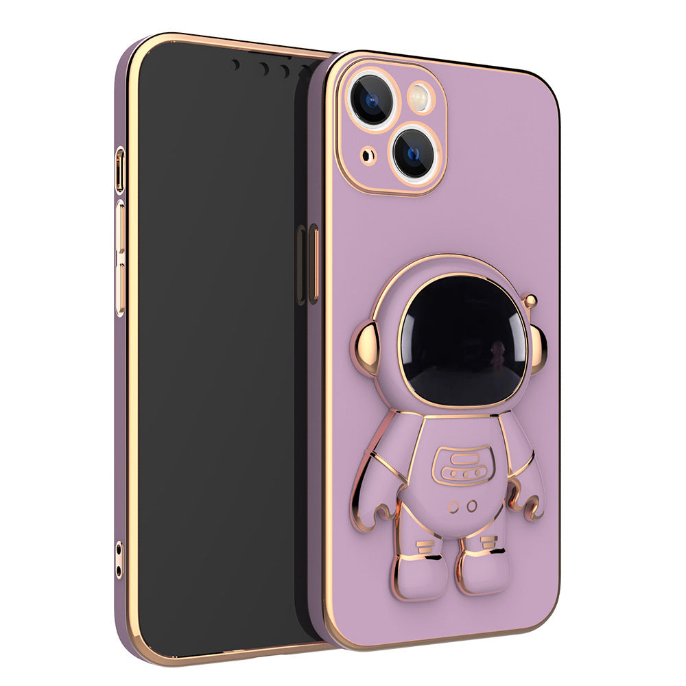 3D Astronaut Phone Case Anti-Drop Electroplating Bracket