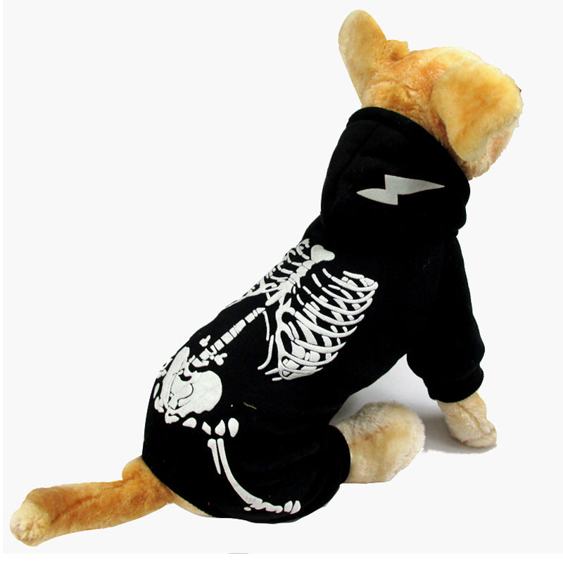 Halloween Dog Skull Print Pattern Clothes