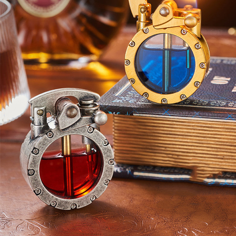 Transparent Oil Warehouse Rocker Arm Kerosene Lighter Creative