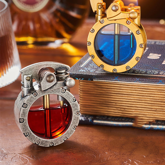 Transparent Oil Warehouse Rocker Arm Kerosene Lighter Creative