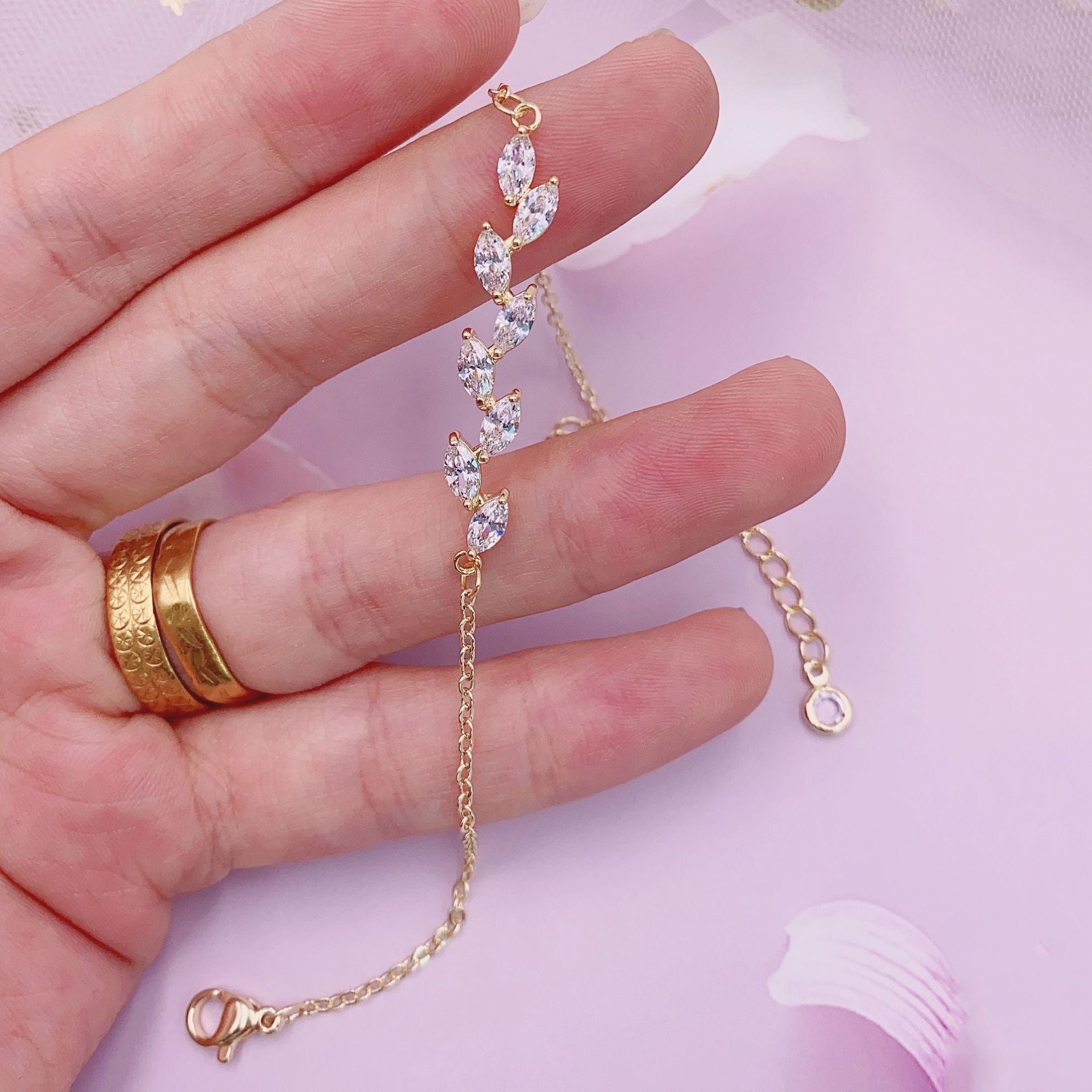 Gold colored bracelet