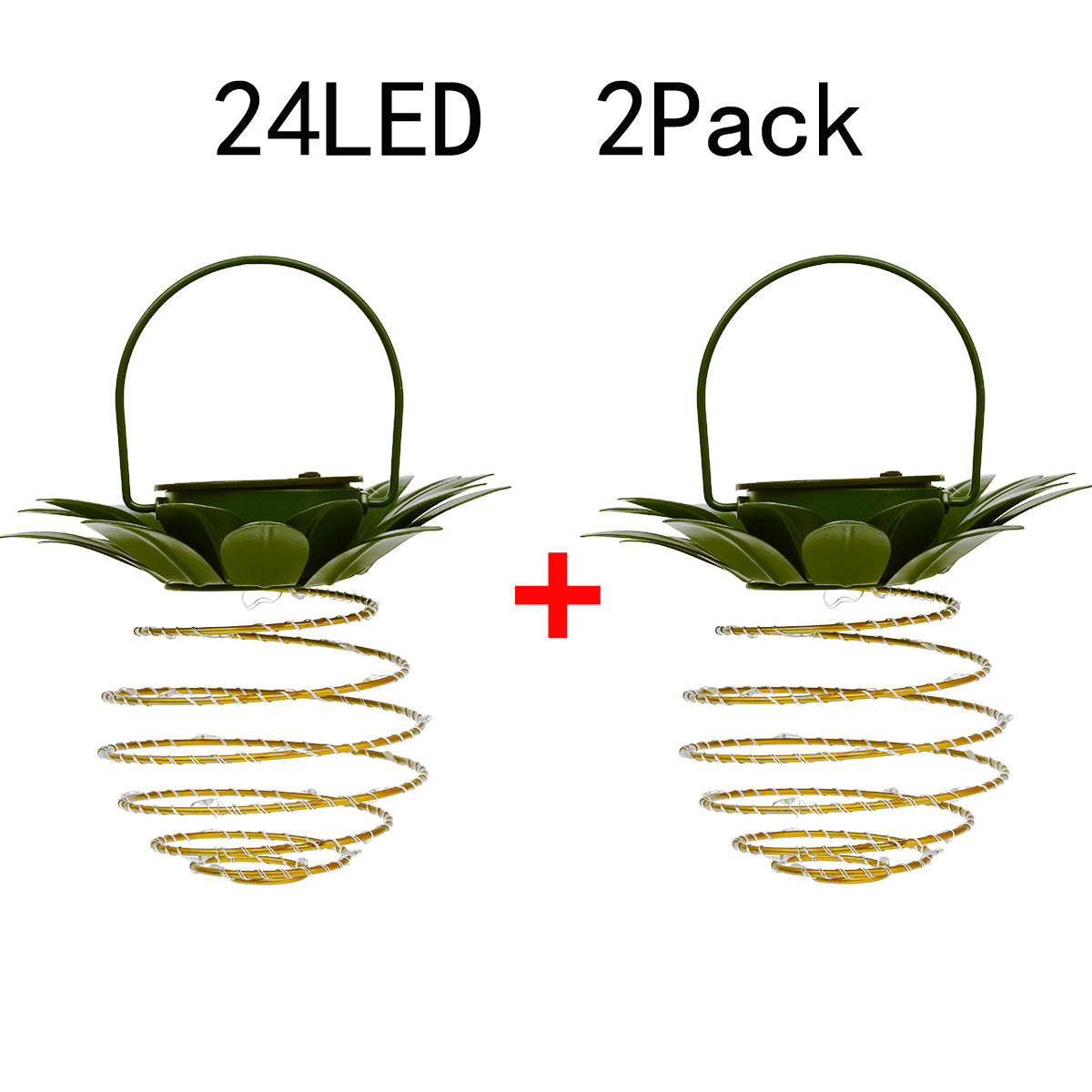 Solar Pineapple Light Wrought Iron Lantern Led Copper Wire String Light