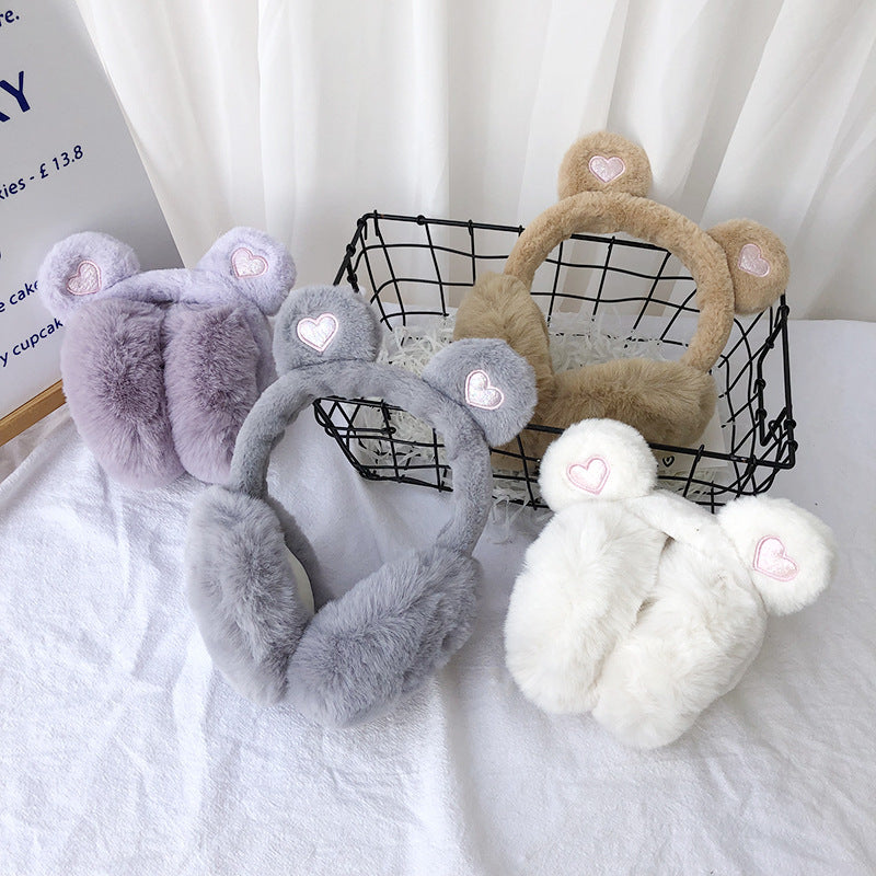 Winter Bear Ears Foldable Warm-keeping Earmuffs