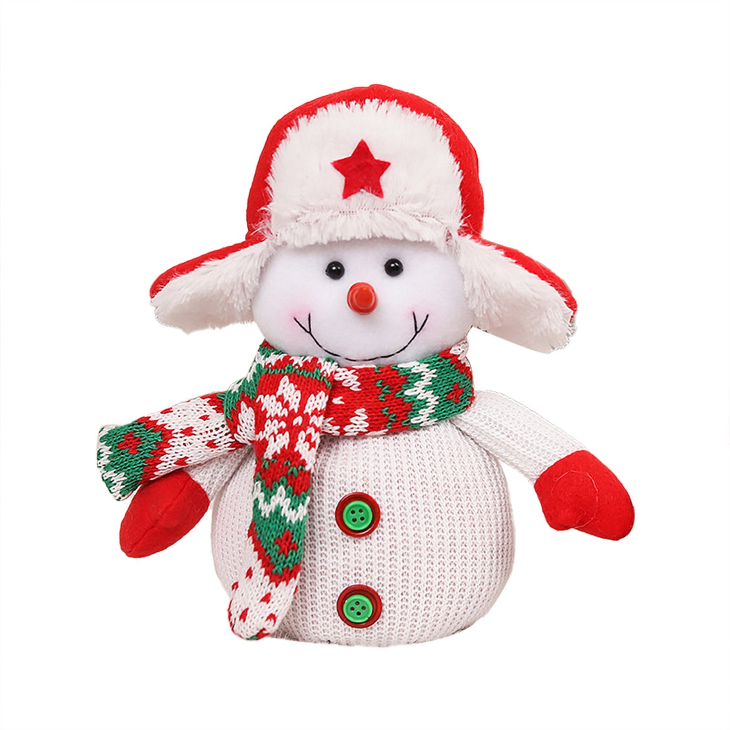 Christmas Knitted Plush Doll Puffed Bag