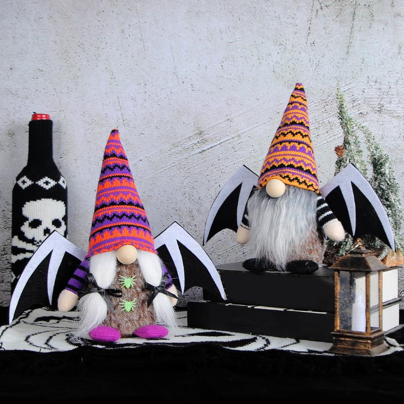 Halloween Wings Doll Cute Faceless Doll Ghost Festival Knitted Plush Doll