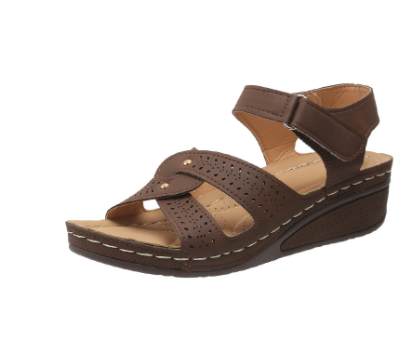 dark brown wedge sandal