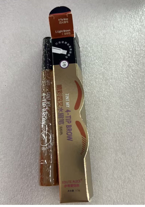 Four-prong Bifurcated Liquid Eyebrow Pencil Waterproof And Portable Easy-to-color Eyebrow Pencil