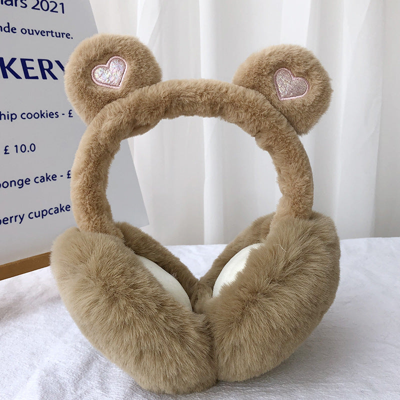 Winter Bear Ears Foldable Warm-keeping Earmuffs