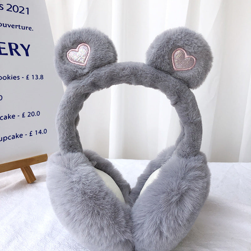 Winter Bear Ears Foldable Warm-keeping Earmuffs