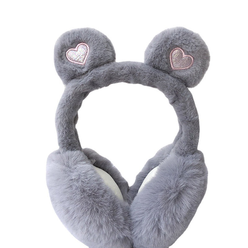 Winter Bear Ears Foldable Warm-keeping Earmuffs